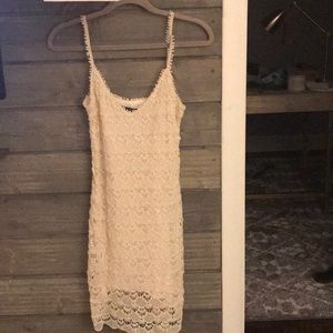 Cream crochet dress